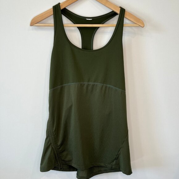 Fabletics Women's Athletic Tank Top Racerback Olive Green Workout Fitness - Sz.M - Picture 1 of 8